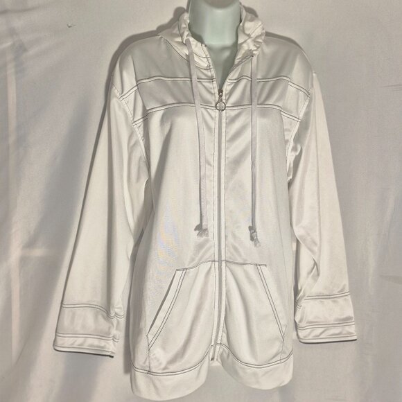 BEAUXART sportswear hooded athletic jacket, white from Europe in size XL - Picture 2 of 16